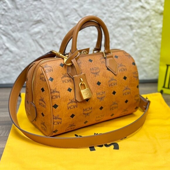 MCM EIla Visetos New Small Boston Bag - Picture 9 of 9